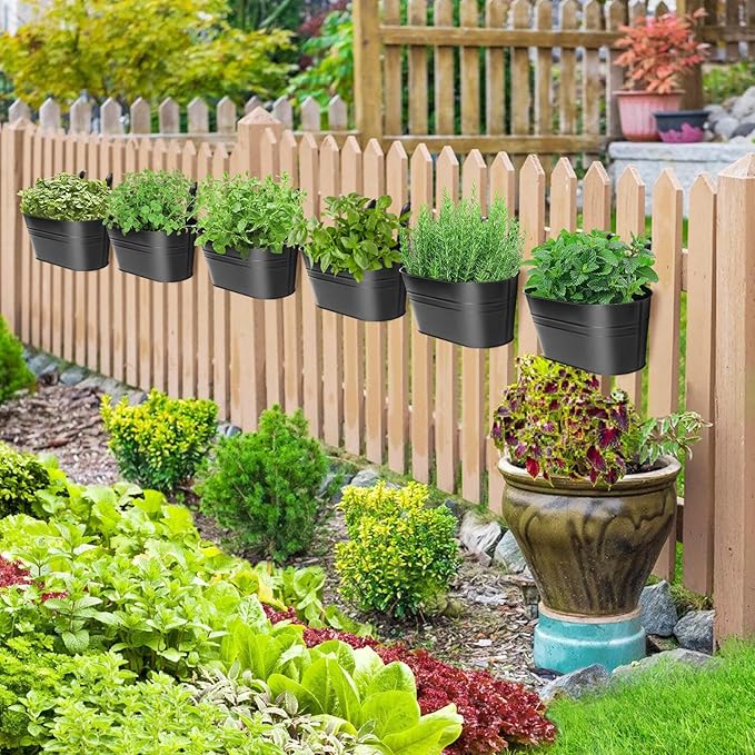 MADHOLLY Railing Planter with Drainage Holes - Image 2