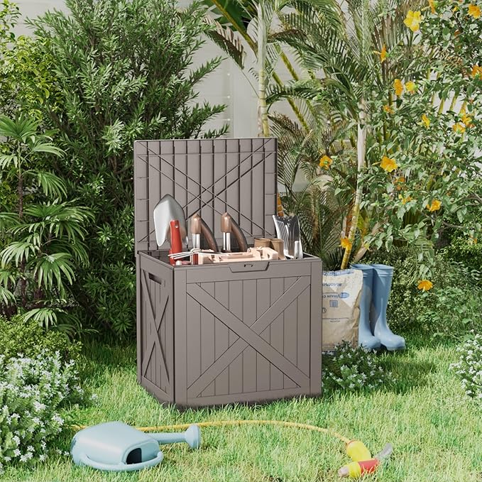 38 Gallon Outdoor Deck Box, Lockable Waterproof Outdoor Storage Boxes - Image 2