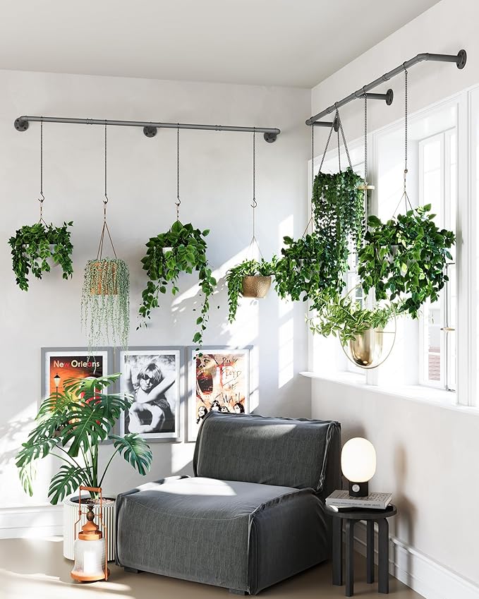 Plant Haning Rod, 2 Pack Hanging Planters - Image 3