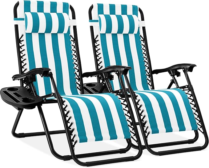 Best Choice Products Set of 2 Adjustable Steel Mesh Zero Gravity Lounge Chair by BestChoiceProducts