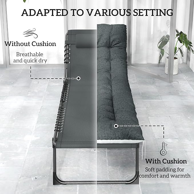 Outsunny Chaise Lounge Chair Outdoor Set of 2, 5-Position Adjustable Outdoor - Image 5