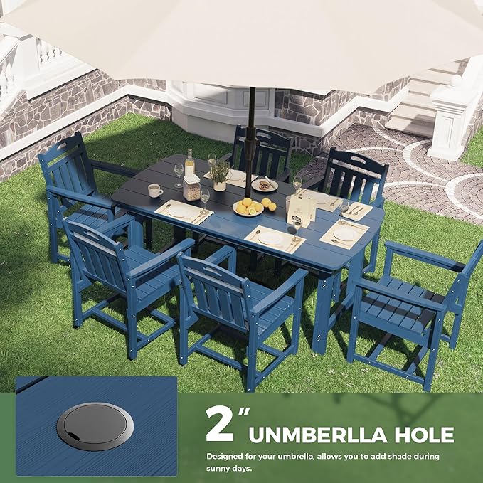 HDPE Outdoor Patio Dining Set - Image 5
