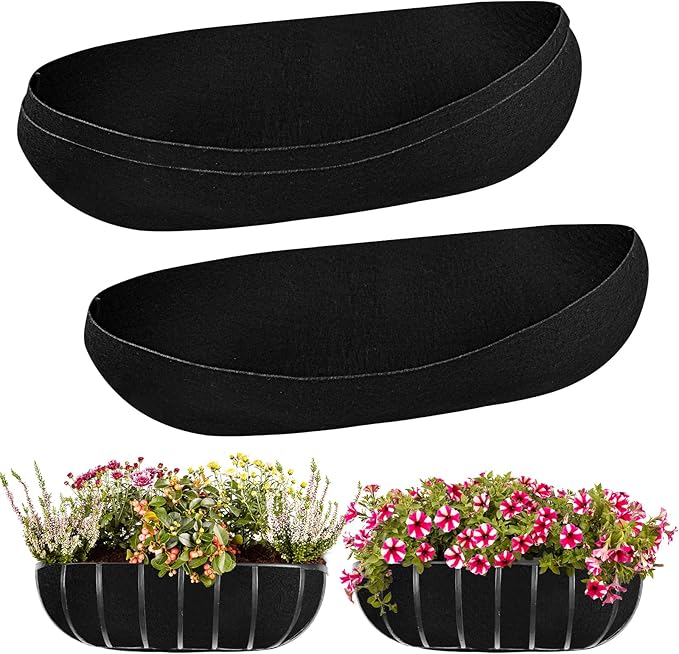 3PCS 30 Inch Planter Basket Liners Fabric Window Box Liners Felt Trough Planter by Emsiok