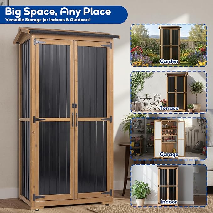 Storage Cabinet Outdoor Garage Cabinets - Image 8