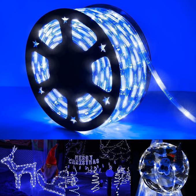 100ft LED Rope Lights Outdoor, 720 LED Connectable and Flexible Tube Lights by Jnaurb