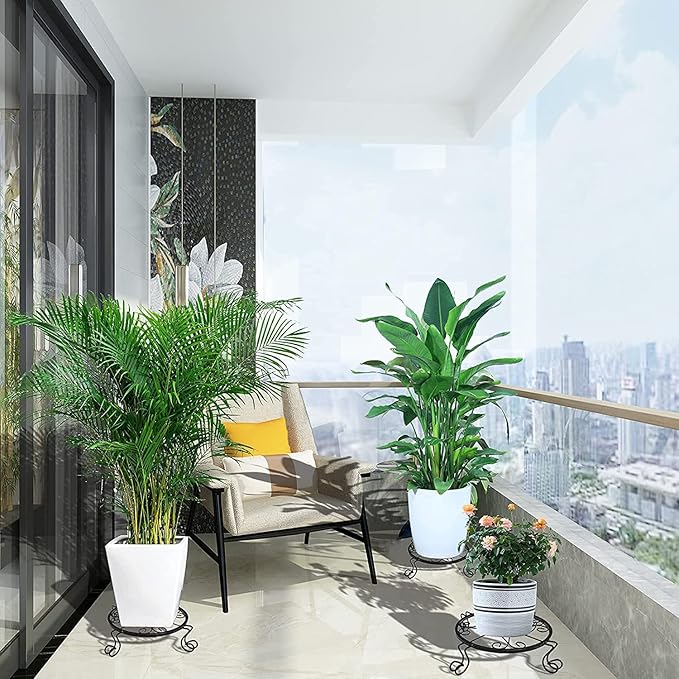 Metal Plant Stand Indoor/Outdoor, Low Corner Plant Stand, Decoration Small - Image 6