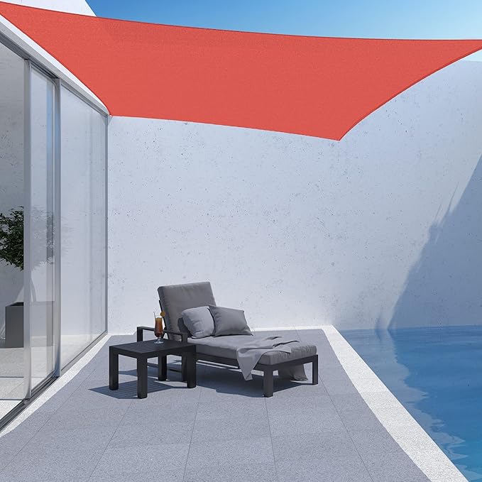 AsterOutdoor Sun Shade Sail Rectangle 16' x 20' UV Block Canopy - Image 5