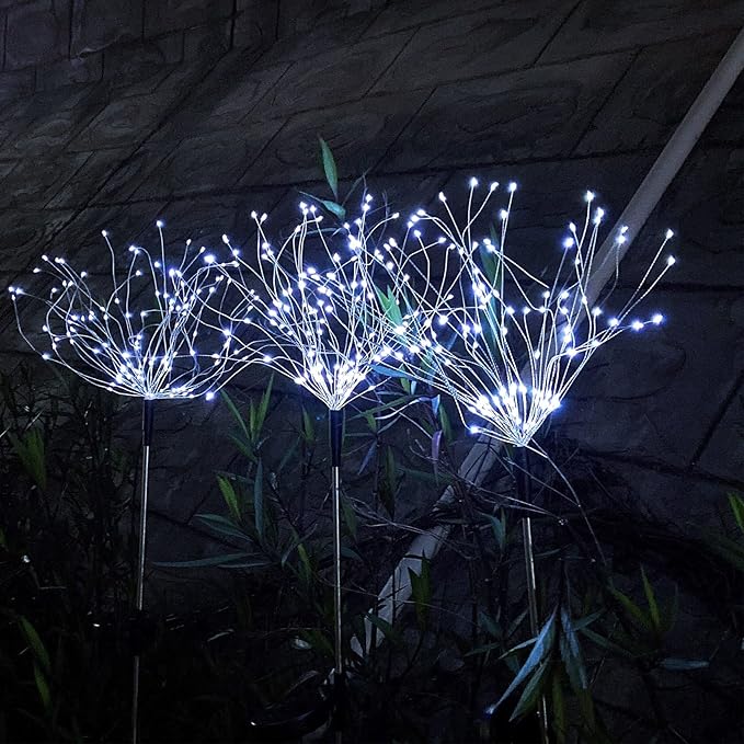 JJGoo Solar Firework Lights, 2 Pack 150 LEDs 2 Lighting Modes Solar Lights - Image 8