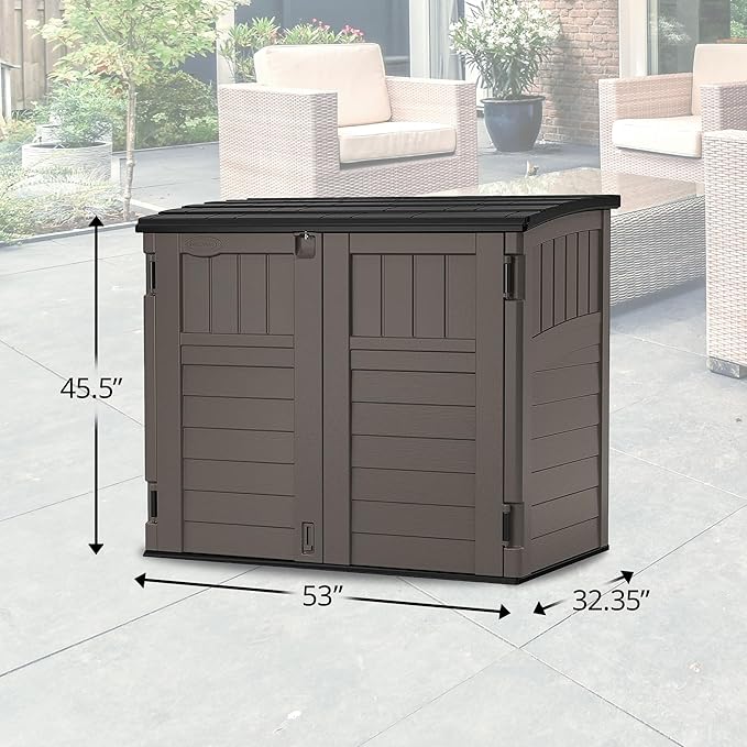 Suncast 34 Cu Ft Horizontal Resin Storage Shed - Image 2