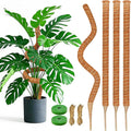 4 Pack 39 Inch Moss Pole Monstera Plant Support, Coir Moss Poles by Unknown