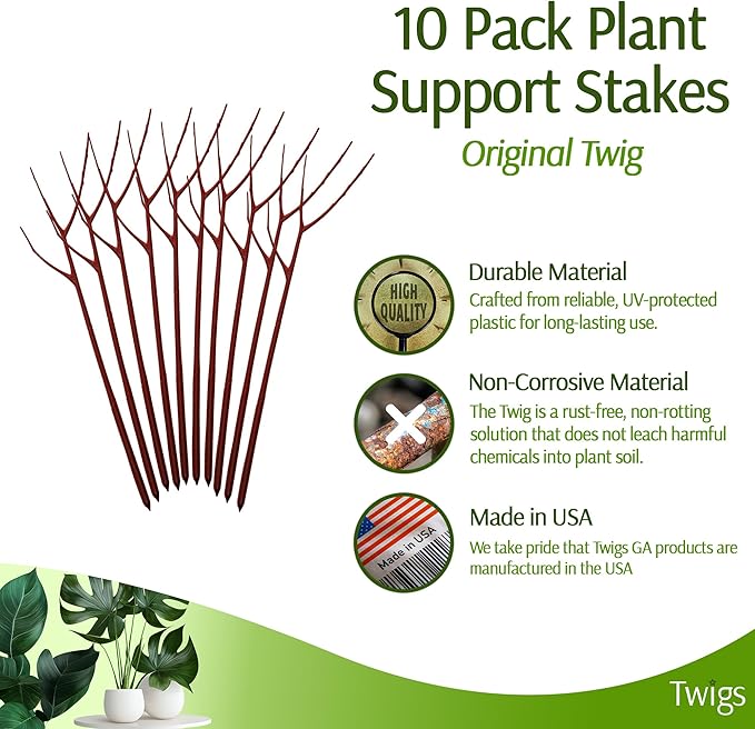 Plant Support Stakes for Indoor & Outdoor Use, Durable Trellis Alternative for - Image 2