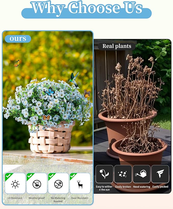JAKY-Global Faux Artificial Plants Outdoor Flowers Spring Summer Decoration 16 - Image 5