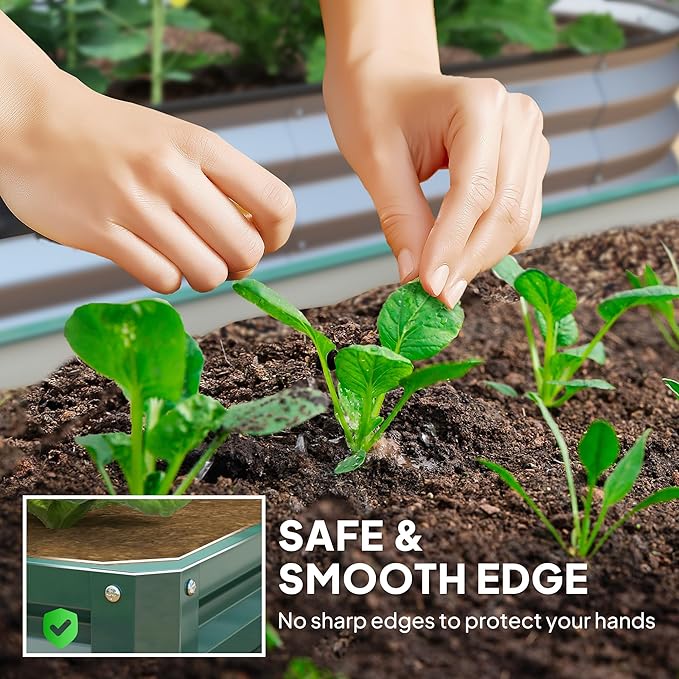 Outsunny Galvanized Raised Garden Bed, - Image 4