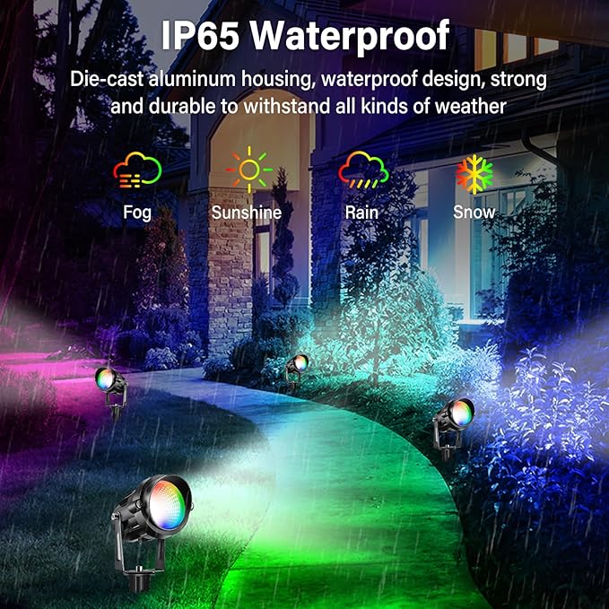 Halloween Christmas Spotlight Outdoor Color Changing Landscape Spotlights - Image 4