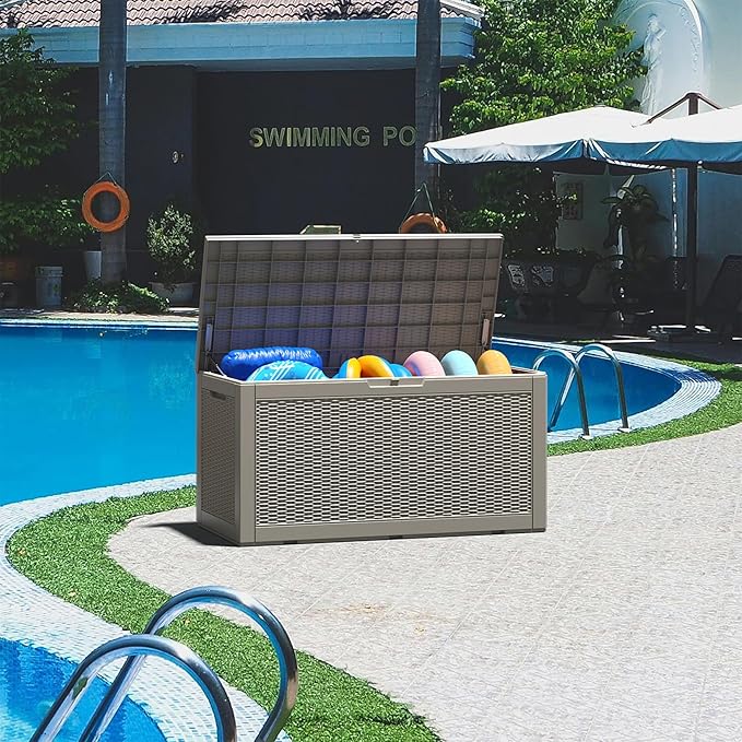 Outdoor Storage Box, Resin Deck Boxes Indoor and outdoor, Waterproof Storage - Image 6