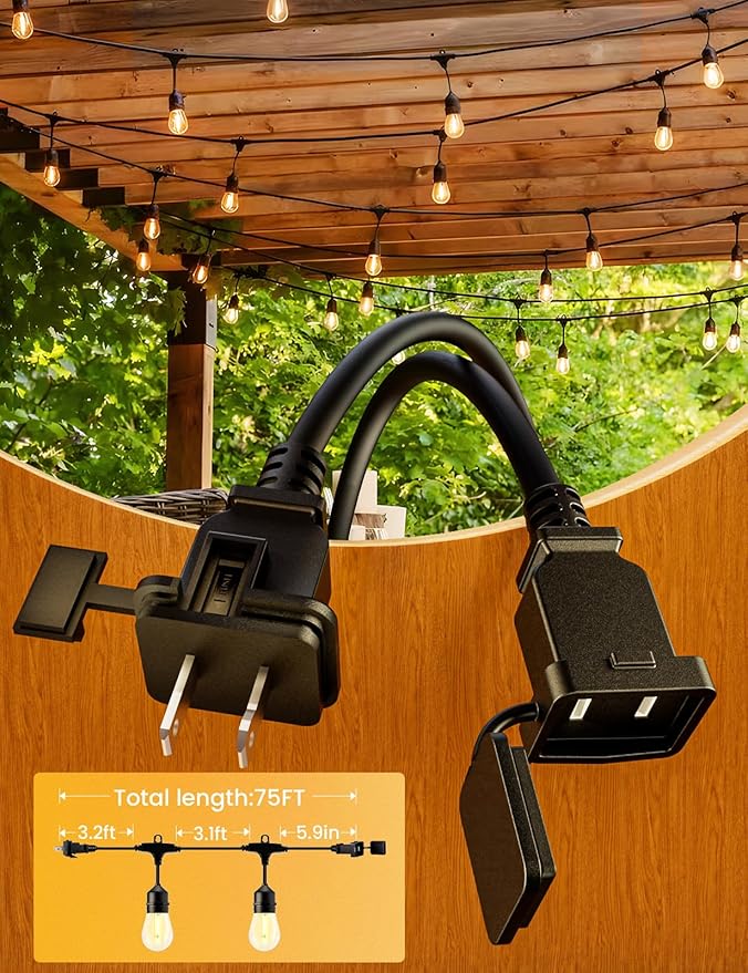 Svater Outdoor Led String Lights 75 FT, Patio Lights - Image 3