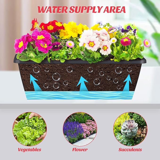 CADUKE Railing Planter Boxes 6 PCS, Planter Boxes - Image 7