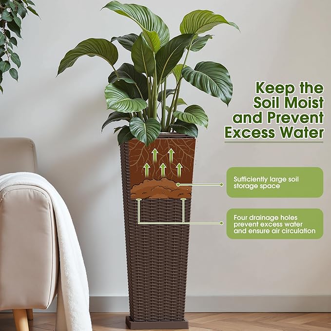 Devoko Resin Tall Planters - Image 3