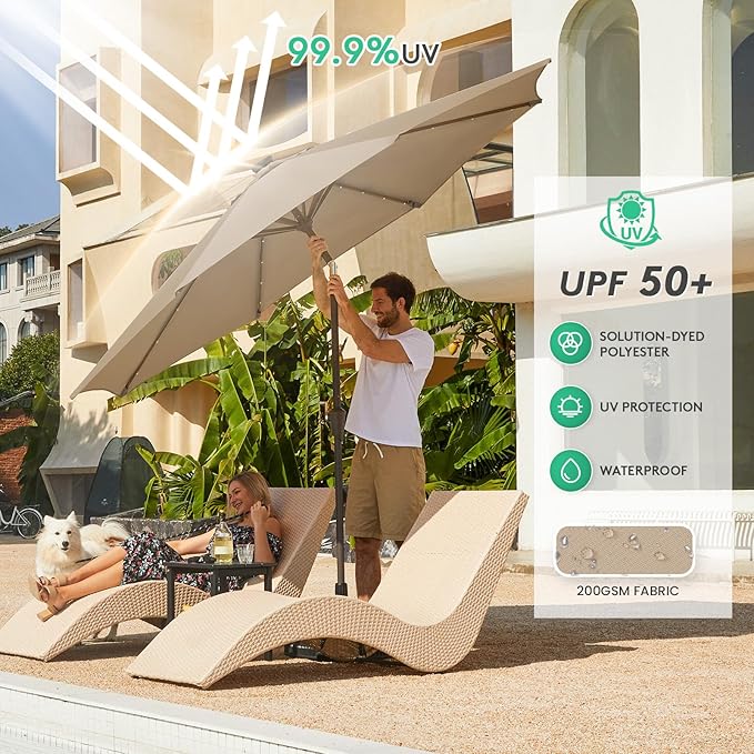 JEAREY 9FT Outdoor Patio Umbrella - Image 5