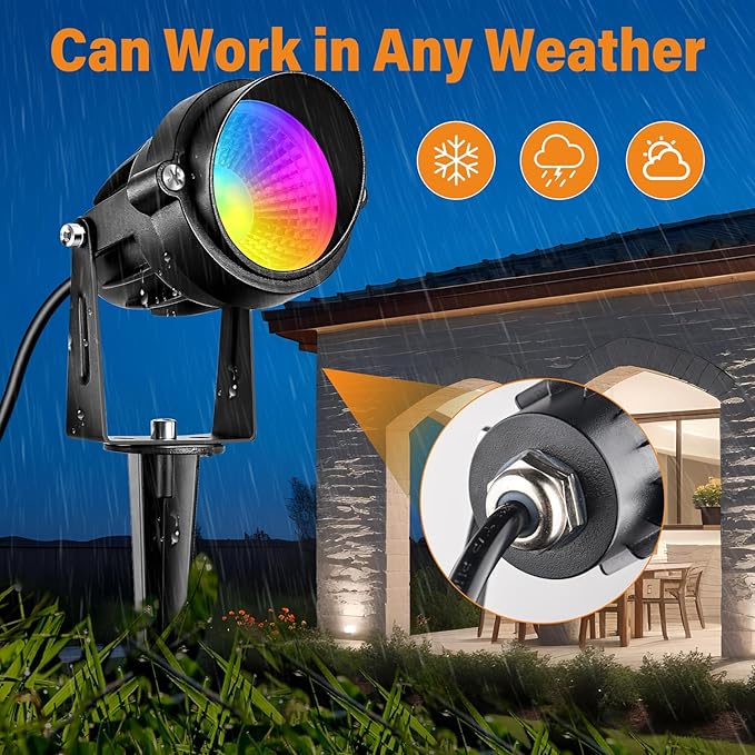 Low Voltage RGBW LED Landscape Lights Spot Lights Outdoor - Image 2