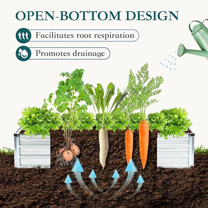 DUMOS Raised Garden Bed Outdoor, Large Metal Garden Bed - Image 3