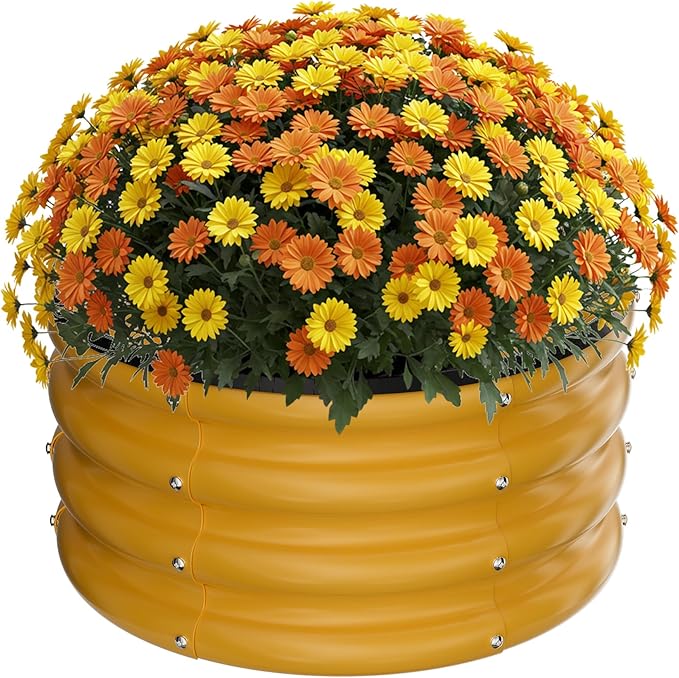 ZXZYHFTY Round Galvanized Raised Garden Bed kit, Round Large Metal Raised - Image 2