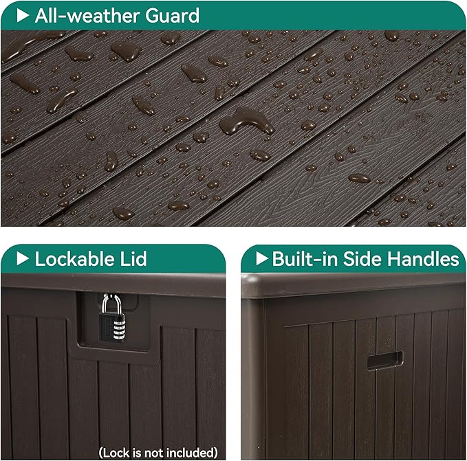 YITAHOME 150 Gallon Large Deck Box - Image 6