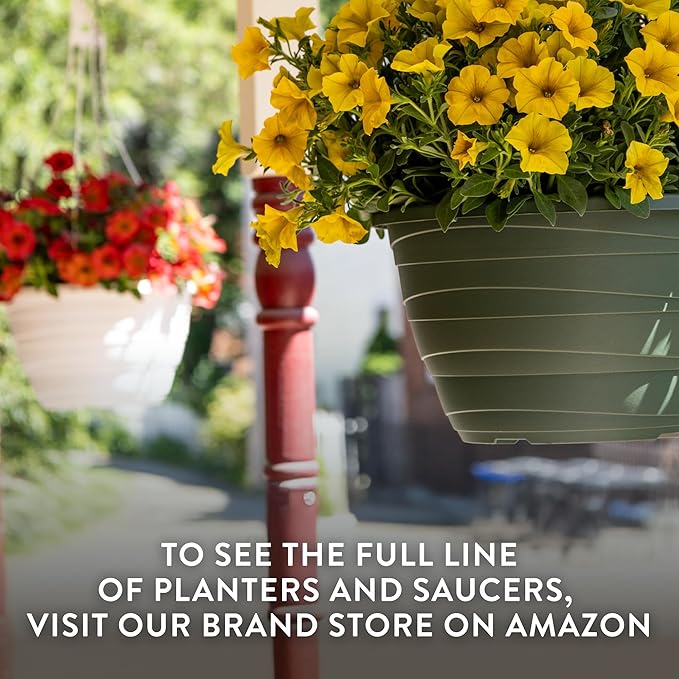 The HC Companies 13 Inch Wrapt Hanging Planters, Lightweight UV-Resistant - Image 7