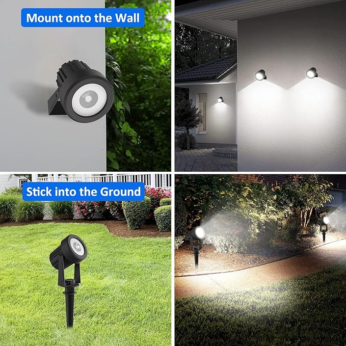 T-SUNUS Christmas Solar Garden Spotlight White Outdoor, 4-in-1 Spot Lights - Image 4
