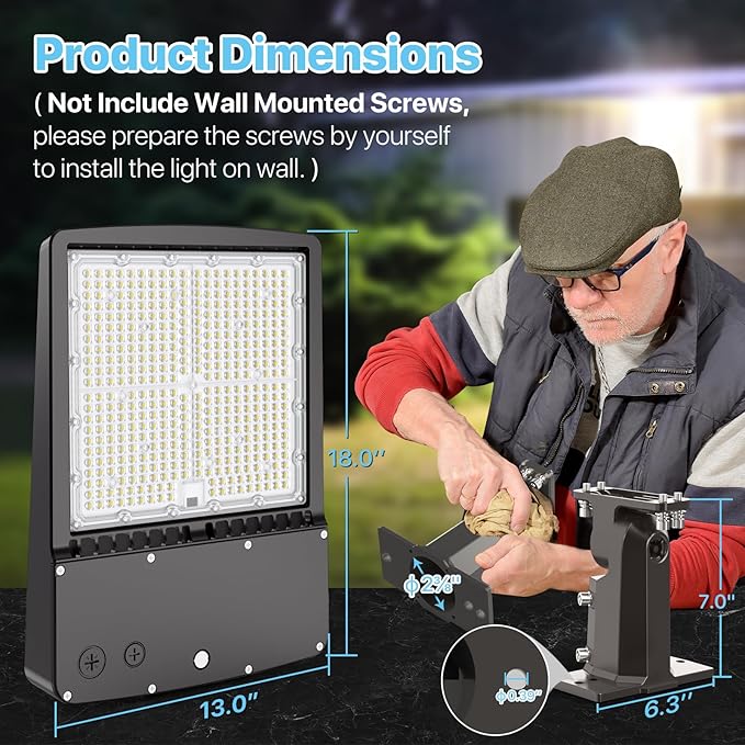 HYPERLITE Led Parking Lot Lights Outdoor 300W - Image 4