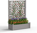 Raised Garden Bed with Trellis for Climbing Plants, 43.43" L x 18.27" W x by OutdoorLivingPerfected