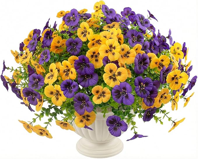 18 Pcs Artificial Fake Pansy Flowers - Image 8