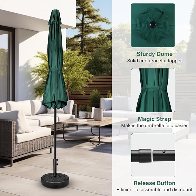 Simple Deluxe 9' Patio Umbrella Outdoor Table Market Yard Umbrella - Image 4