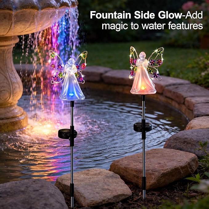 Angel Solar Lights for Cemetery Memorial Gift Grave Decorations Solar Angel - Image 4