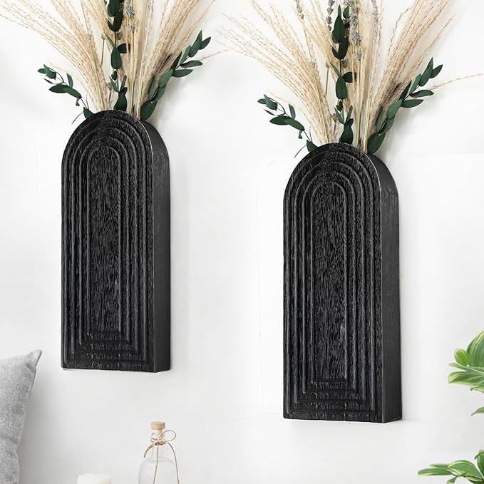 Wooden Wall Art Decor: Wall Vases by Unknown