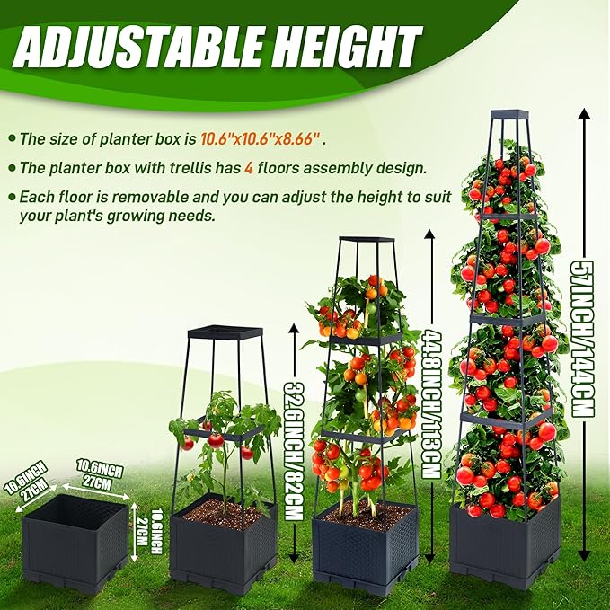 2 Packs Raised Garden Bed Tomato Planter Box - Image 5