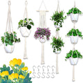 IGaiety Macrame Plant Hanger 5 Pcs Indoor Outdoor Hanging Plant Holders by IGaiety