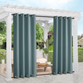NICETOWN 2 Panels Greyish Blue Outdoor Curtains by NICETOWN