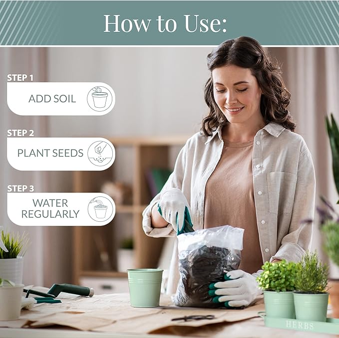 Barnyard Designs Indoor Herb Garden Planter Set - Image 8