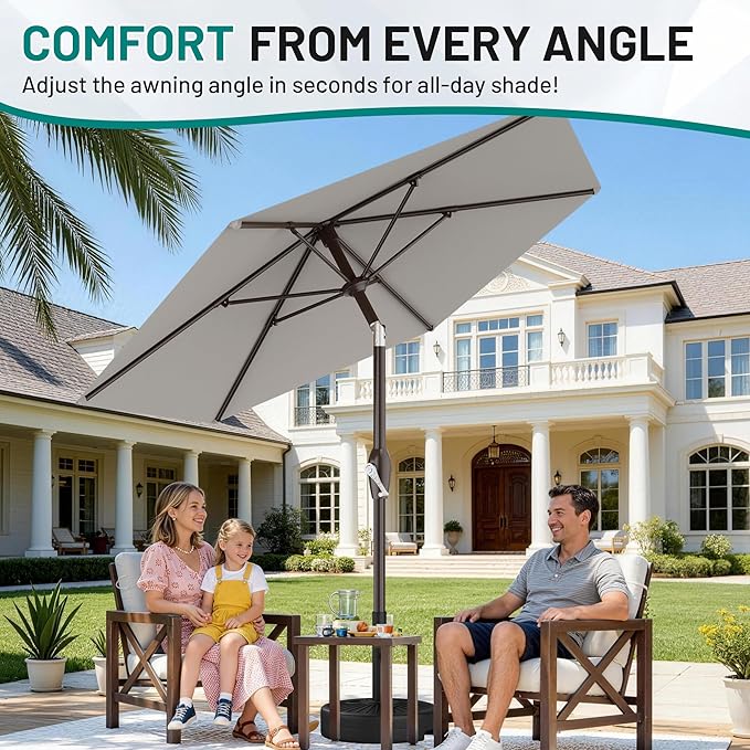 AreShark 7.5FT Patio Umbrella Table Market Umbrella - Image 6