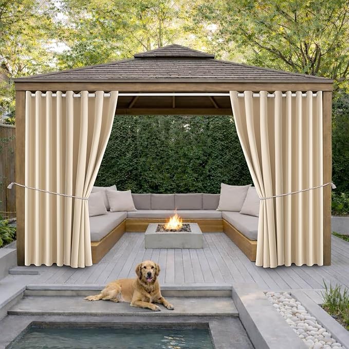 Waterproof Outdoor Curtain W105 x L108 by DivaenCamino