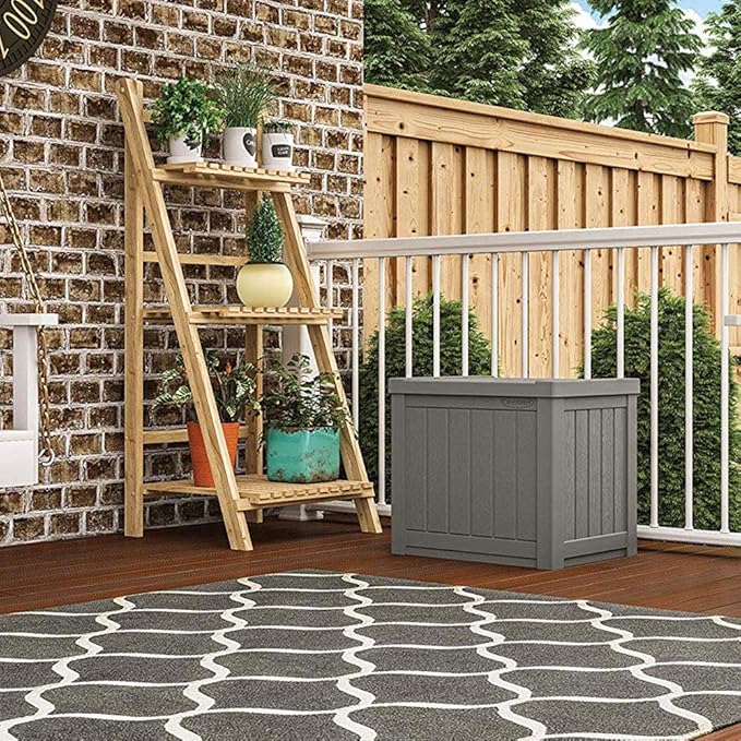 Suncast SS500ST 22 Gallon Small Resin Outdoor Patio Storage Deck Box - Image 5