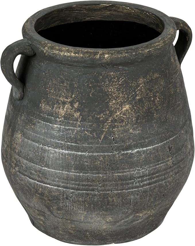 Creative Co-Op Whitewashed Terra-Cotta Urn by CreativeCo-Op