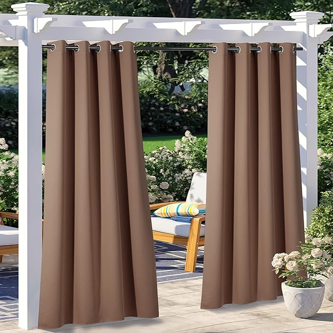 NICETOWN 2 Panels Outdoor Curtain Panels by NICETOWN