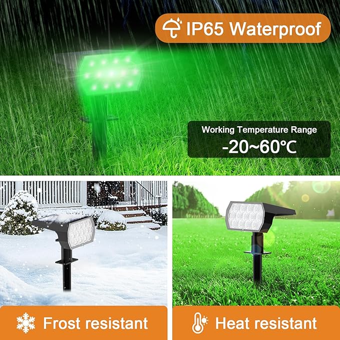 WELALO Solar Color Changing Spot Lights Outdoor, Waterproof Solar Halloween - Image 5