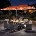 Tangkula 9 Pieces Rattan Outdoor Dining Set by TANGKULA