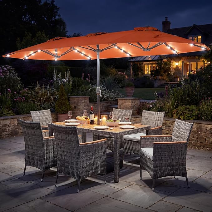Tangkula 9 Pieces Rattan Outdoor Dining Set by TANGKULA