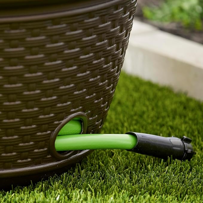 Suncast 3 Pack Decorative Wicker Garden Hose Holder Pot - Image 9