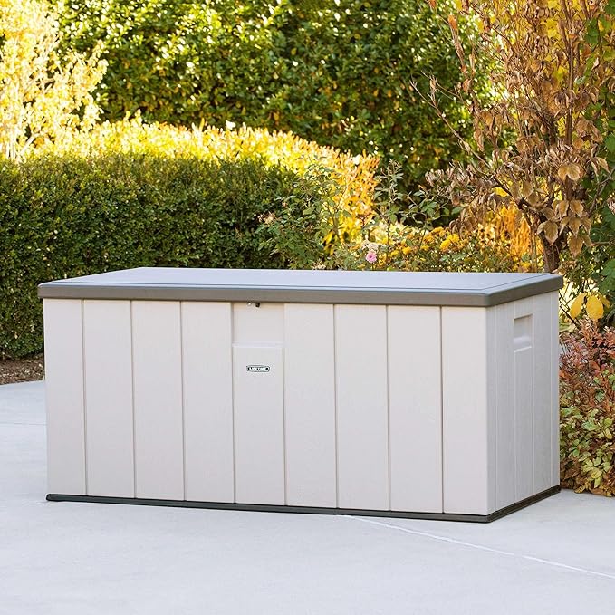 LIFETIME 60254 Heavy-Duty Outdoor Storage Deck Box, 150 Gallon, Desert - Image 5