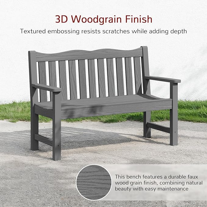 Stoog Outdoor Bench, 2-Person Garden Benches - Image 6